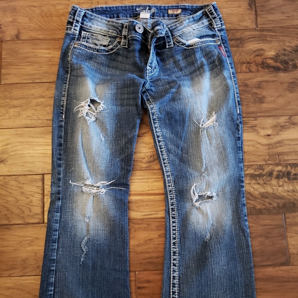 Silver Tuesday Destroyed Jeans Bootcut Sz 32